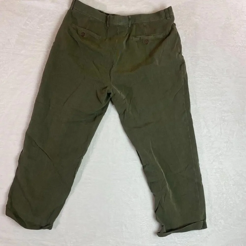 Tommy Bahama Pants Mens 40 x 30 Green‎ Corduroy Adult Silk Blend